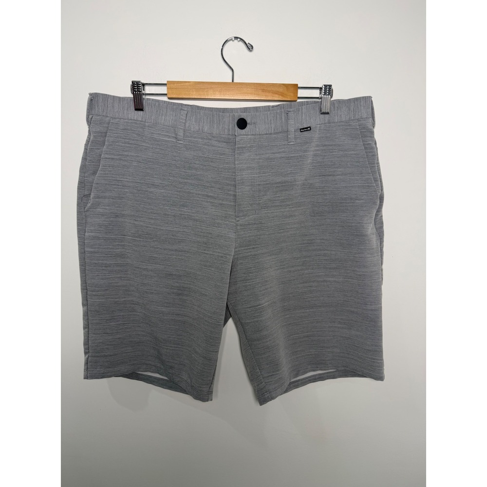 Hurley Dri-FIT Mens Grey Heathered Chino Shorts Size 38 AJ6449 Walkshorts